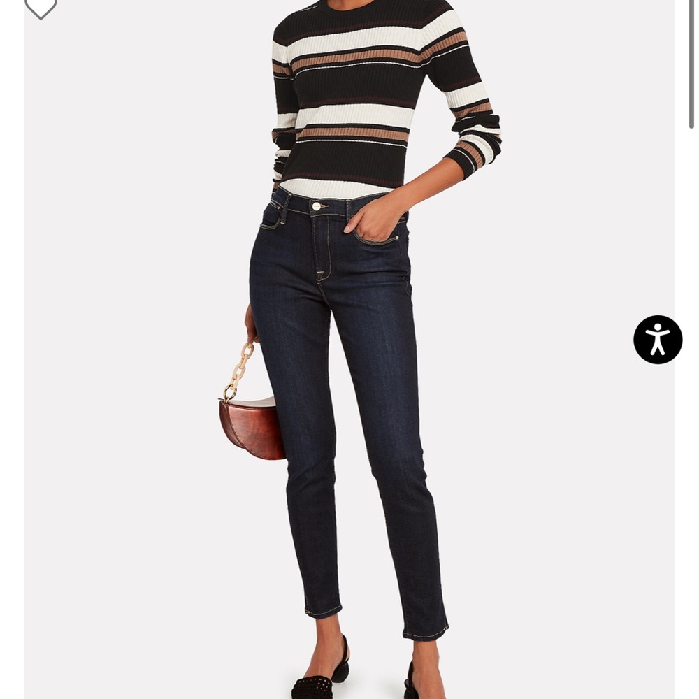 FRAME Denim Le High Skinny Slit Hem Jeans